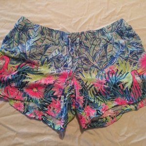 Hot Flamingo Style Lilly Pulitzer Women's XL Shorts
